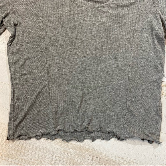 Nordstrom BP. Grey Cloudy Heather Ribbed Long Sleeve Shirt 2X - Picture 5 of 11